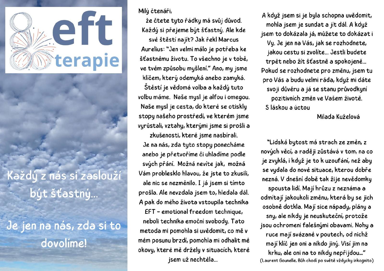 EFT- TERAPIE - M. Kuželová